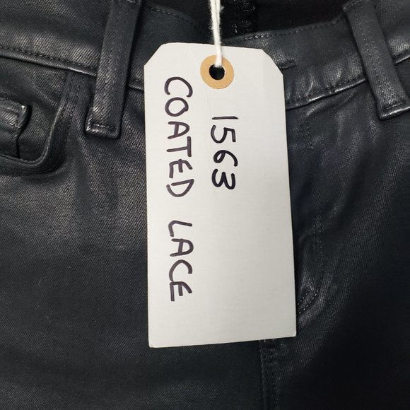 J Brand Photo Ready Coated Lace Ankle Skinny Black Jeans - Picture 6 of 14